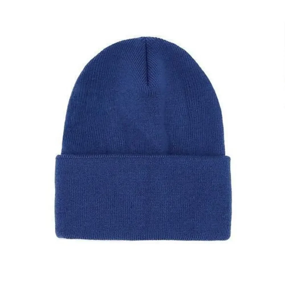New dark blue 100% WOOL warm beanie 3-15